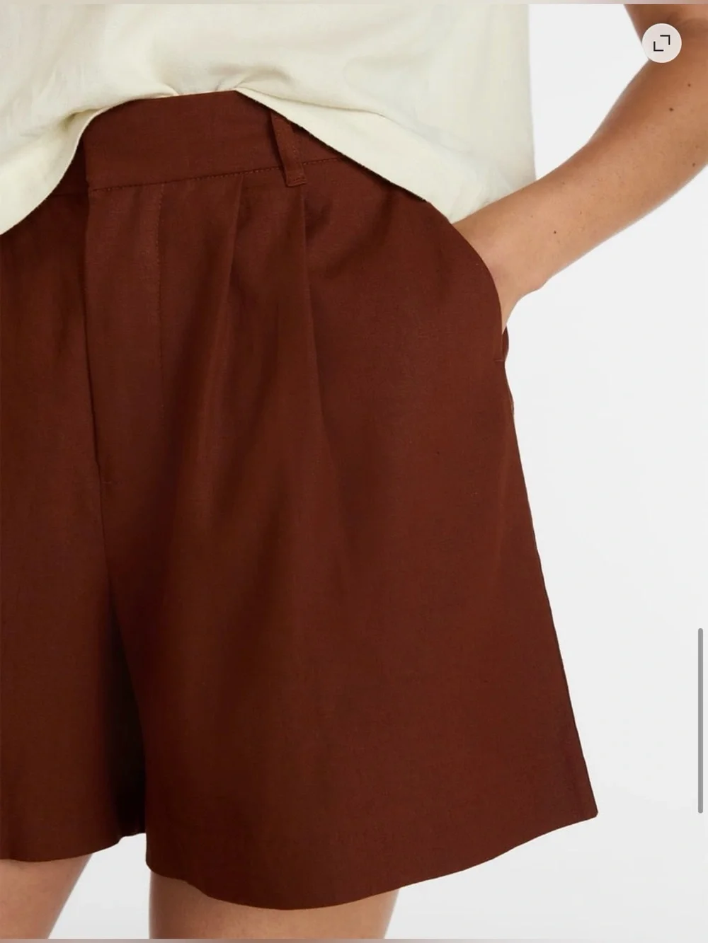 Time and Tru Women’s Linen Blend Shorts, 5” inseam